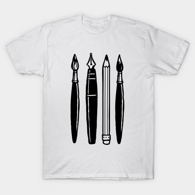 pencil pens vintage T-Shirt by MisturaDesign